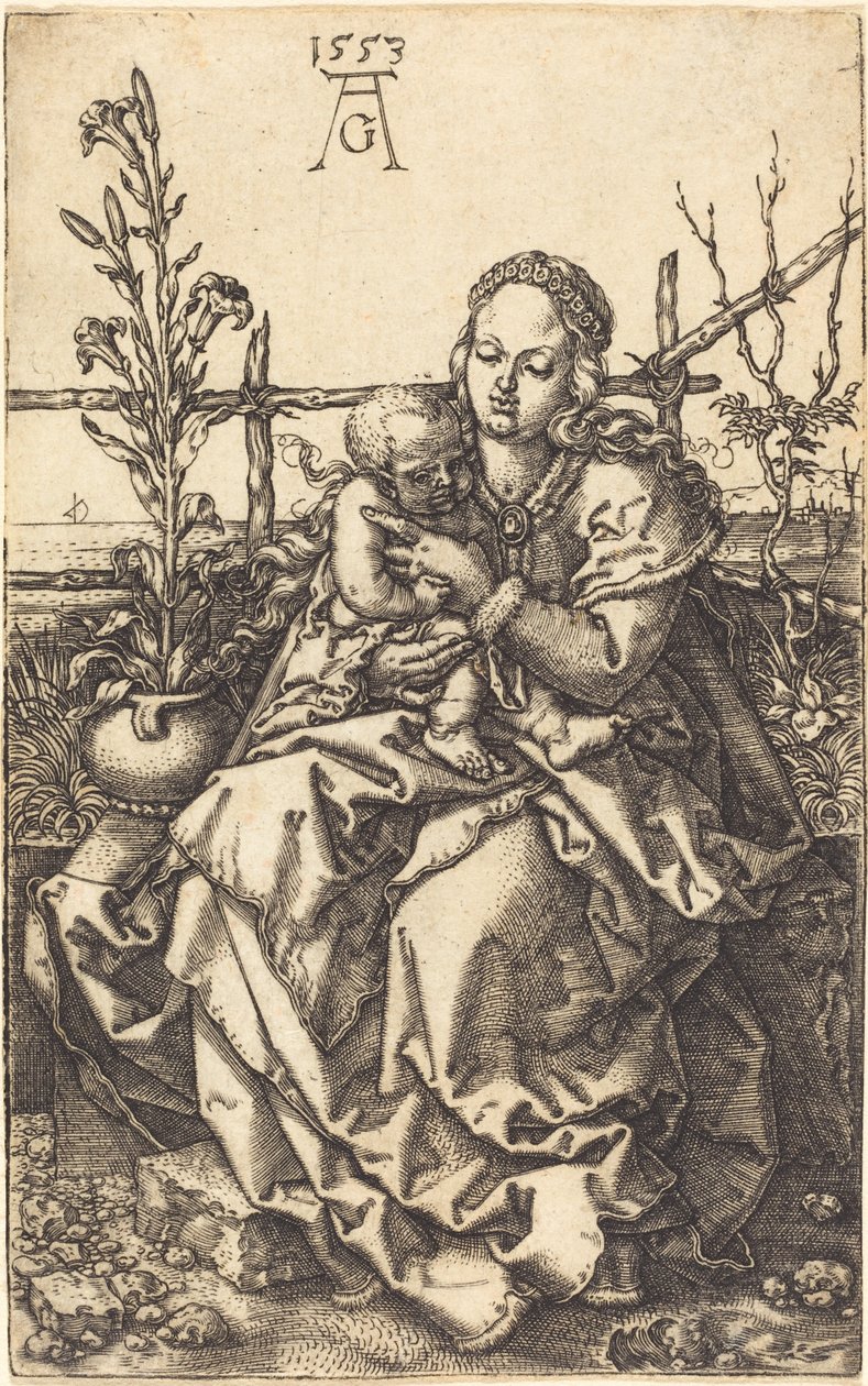 A Szűz ülő alkotó: Heinrich Aldegrever
