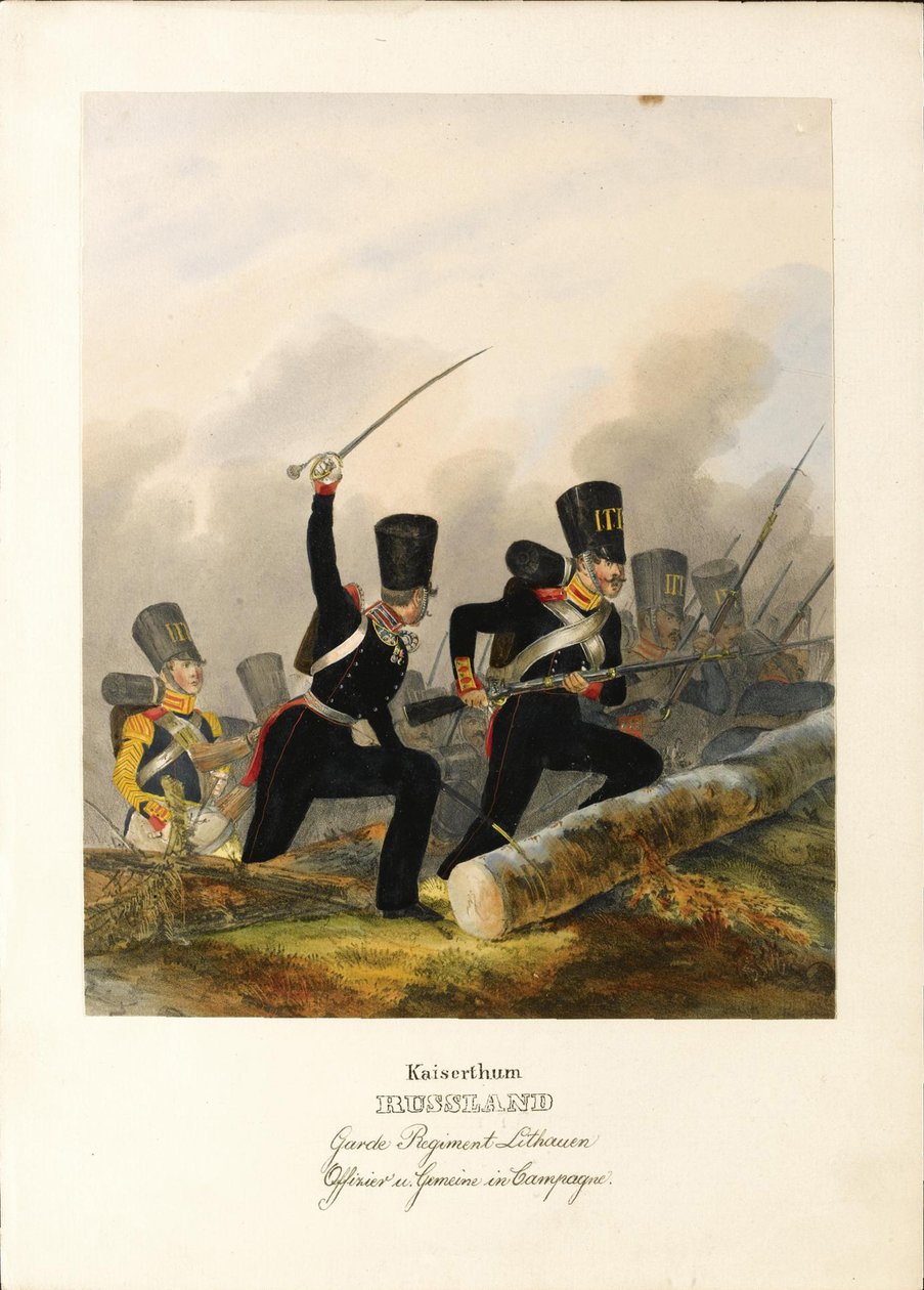 A litván életmentő ezred, 1838 körül alkotó: Heinrich Ambros Eckert