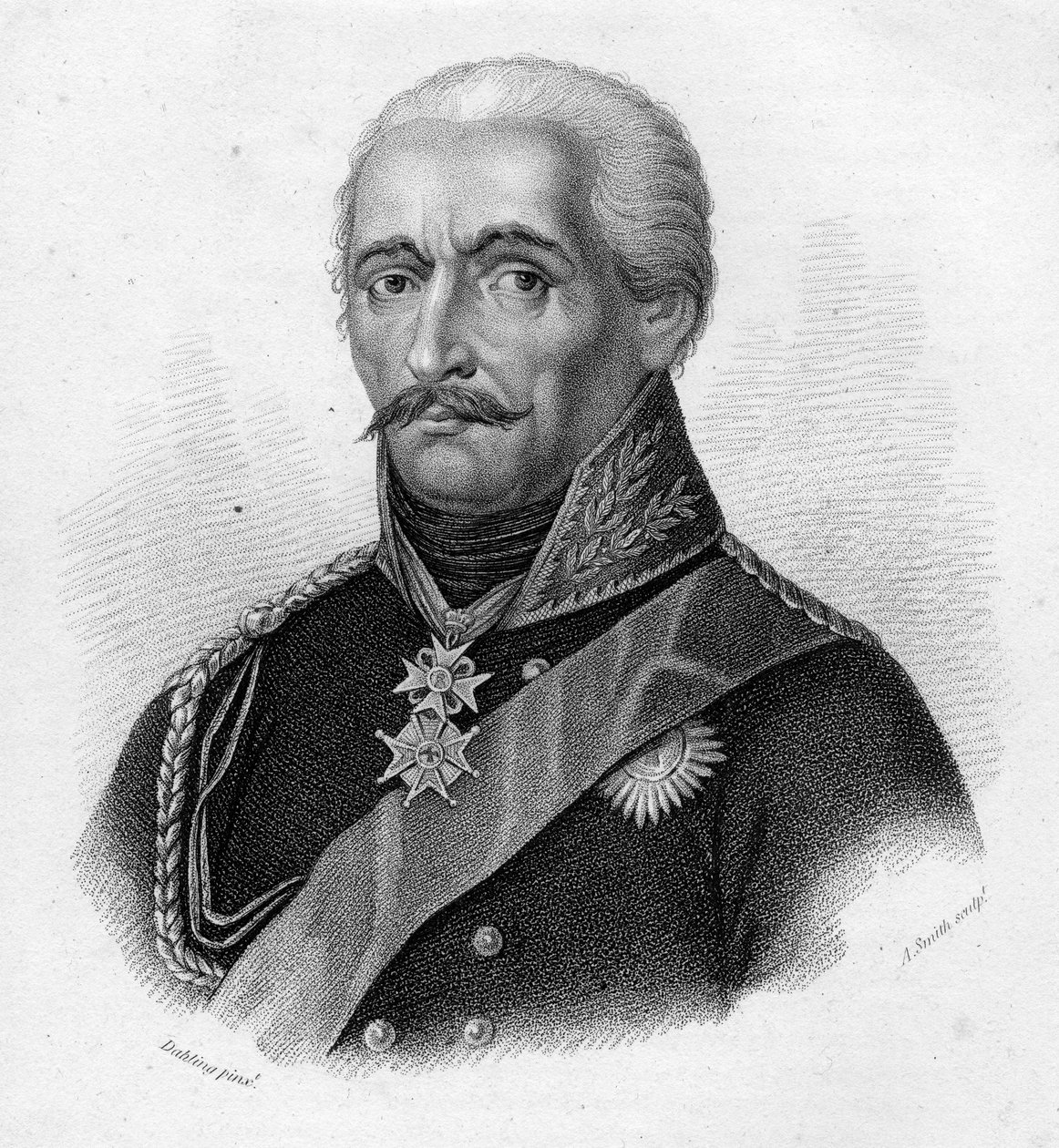 Gebhard Leberecht von Blücher tábornok, Adam Smith metszet (metszet) alkotó: Heinrich Anton Dahling