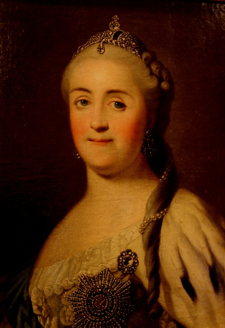 II. Katalin császárné portréja 1729-1796, 1770-es évek alkotó: Heinrich Buchholz