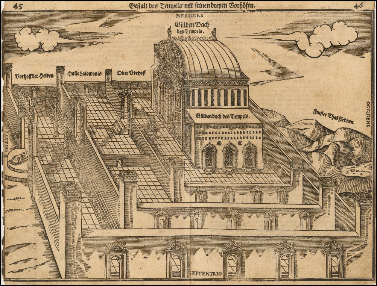 Heinrich Bünting látképe a Salamon-templomról alkotó: Heinrich Bünting
