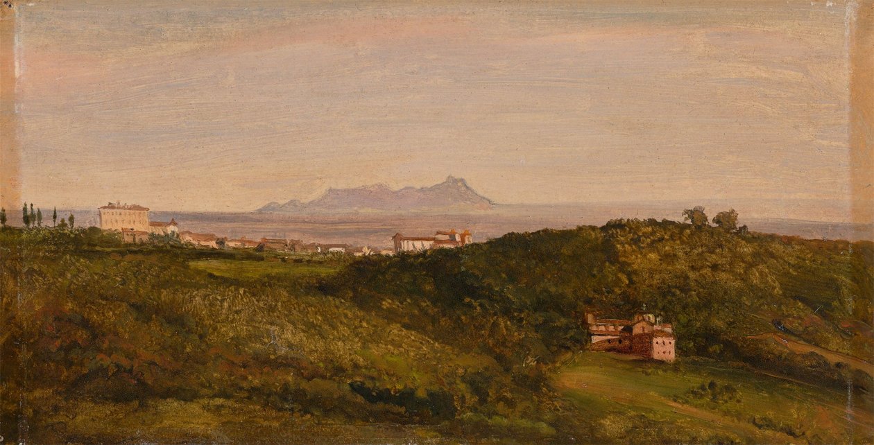 Heinrich Bürkel - Monte Circeo látképe. 1853 körül alkotó: Heinrich Burkel
