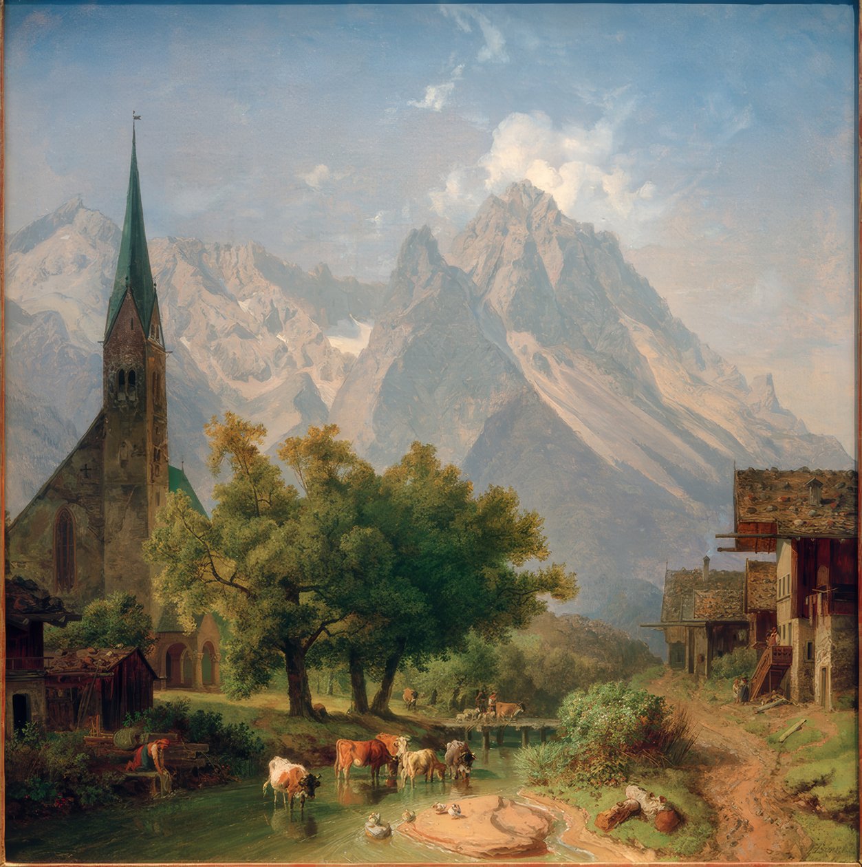A régi garmischi plébániatemplom alkotó: Heinrich Burkel