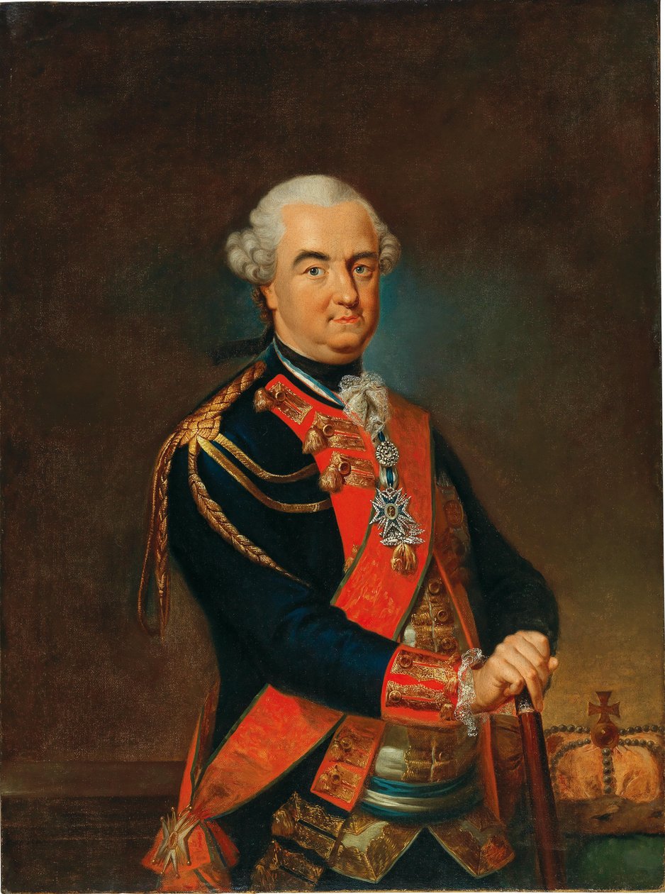 Károly Theodore bajor választófejedelem, rajnai nádor gróf portréja, XVIII. sz. 2. fele. alkotó: Heinrich Carl Brandt
