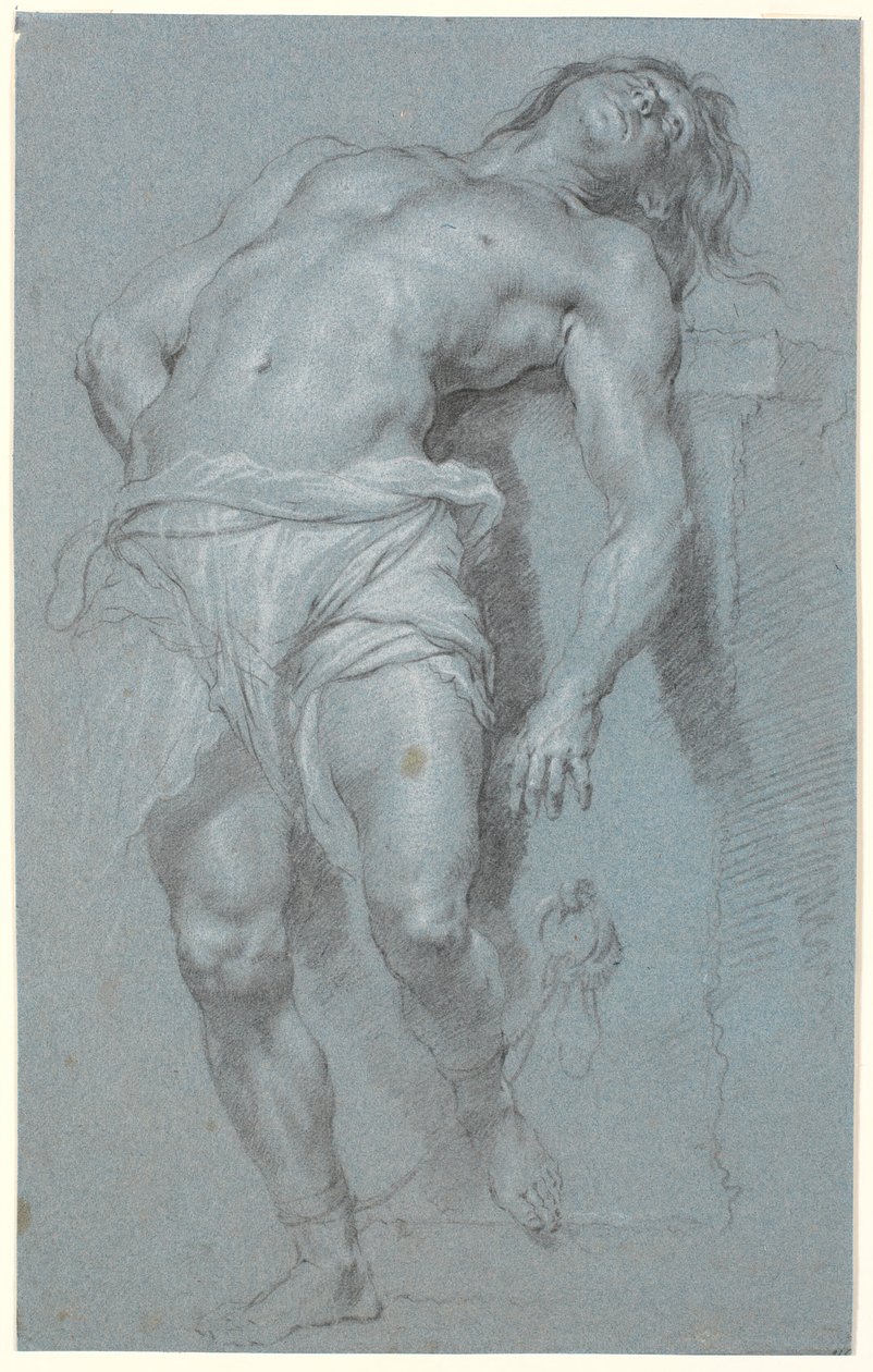 Fekvő, álló férfimodell, oltárhoz láncolva alkotó: Heinrich Dittmers