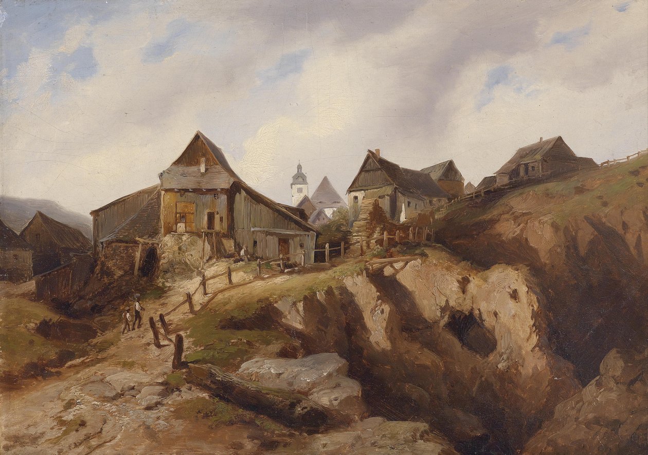 Falu Altenberg közelében alkotó: Heinrich Eduard Müller