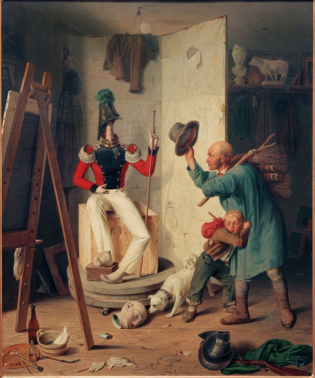 A gazda a festő műtermében alkotó: Heinrich Franz Gaudenz von Rustige