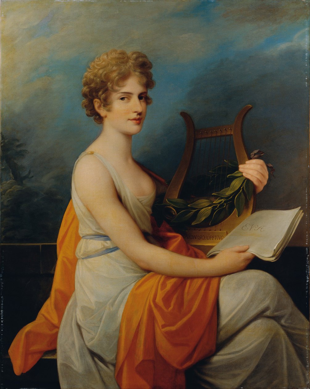Therese Saal operaénekesnő 1782-1855 portréja Évaként, 1802. alkotó: Heinrich Friedrich Füger