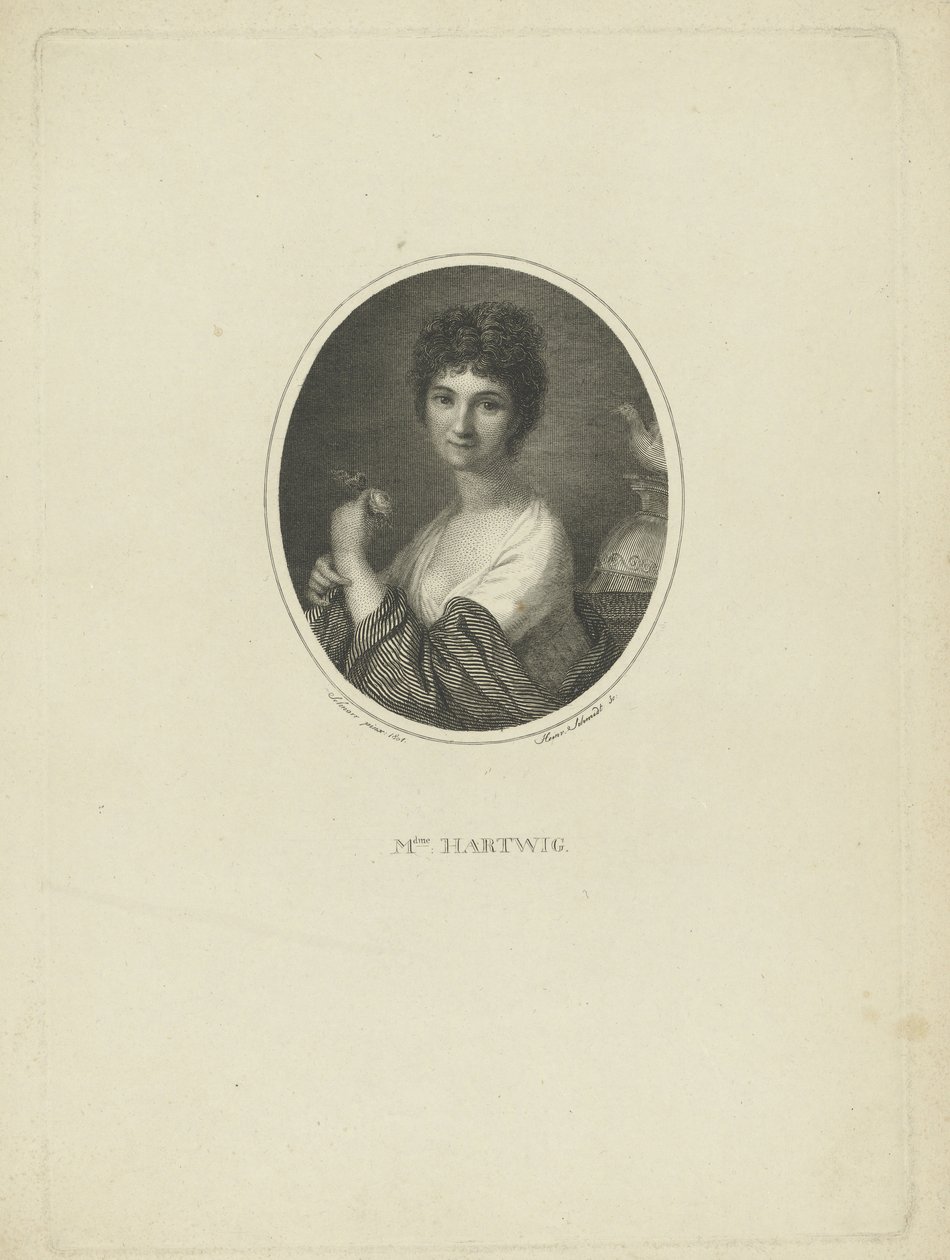 Friederike Wilhelmine Hartwig színésznő portréja 1777-1849, c. 1801 alkotó: Heinrich Friedrich Thomas Schmidt