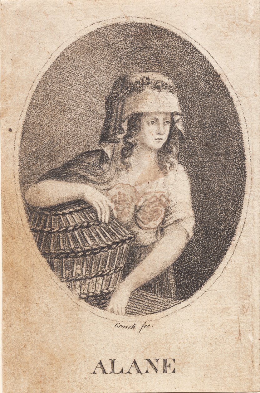 "Alane", nő kosárral alkotó: Heinrich Grosch