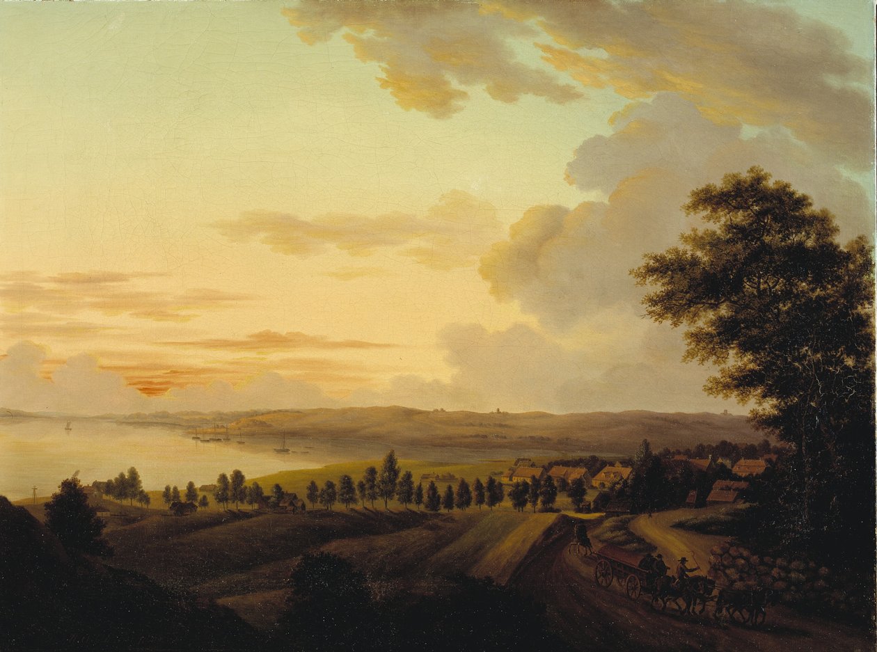 Zéland táj, este alkotó: Heinrich Grosch