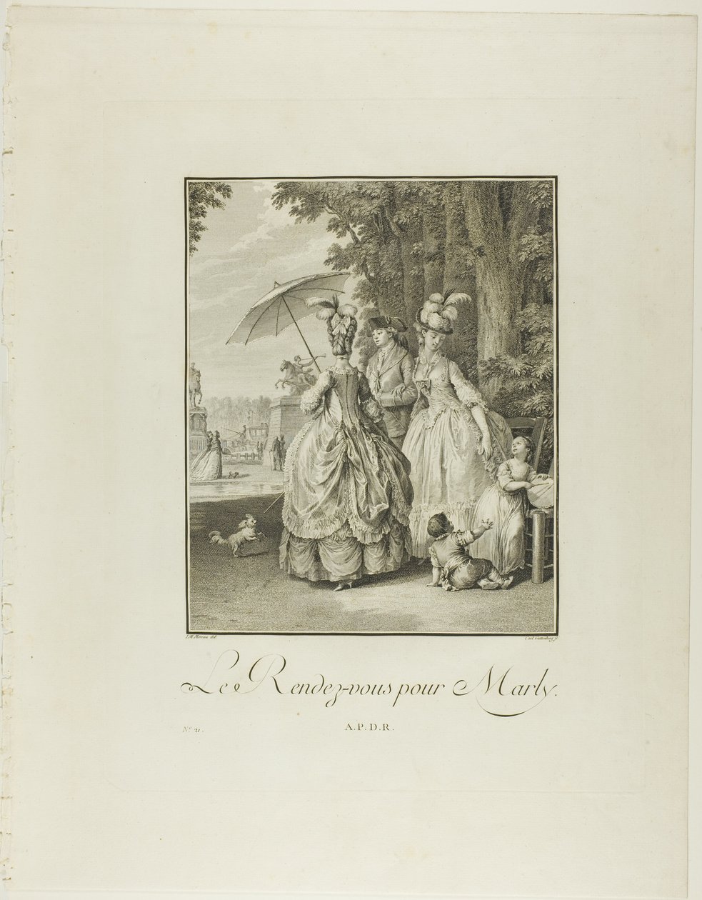 Rendezvous For Marly, a Monument du Costume Physique et Moral de la fin du Dix-huitième siècle-ból alkotó: Heinrich Guttenberg