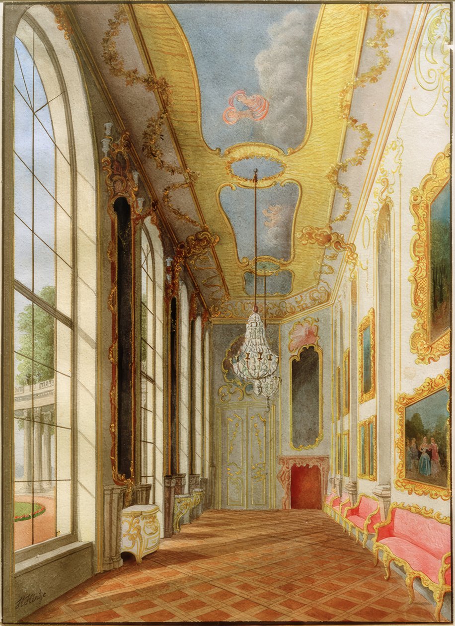 Kis galéria a Sanssouci palotában alkotó: Heinrich Hintze