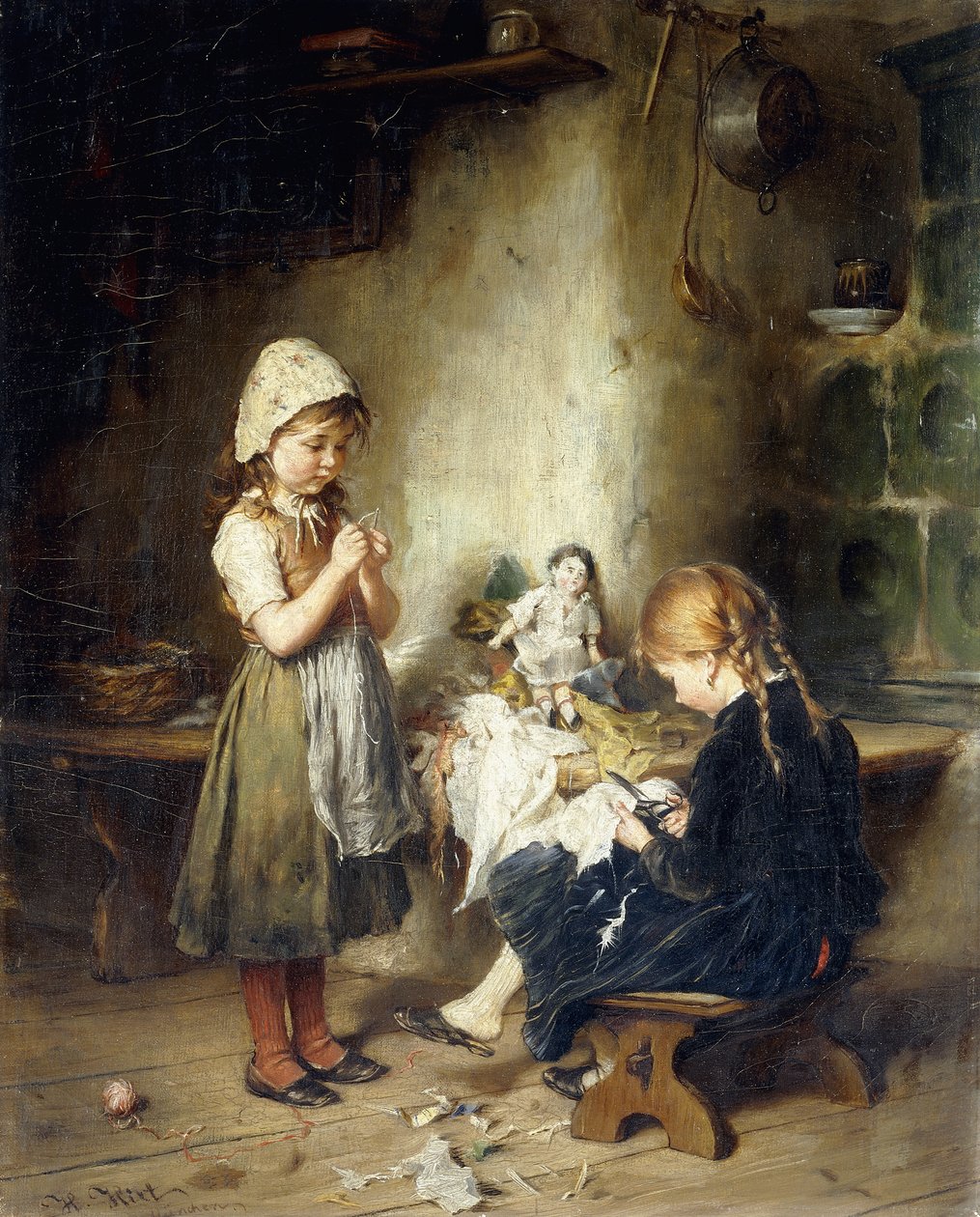 A fiatal varrónők alkotó: Heinrich Hirt