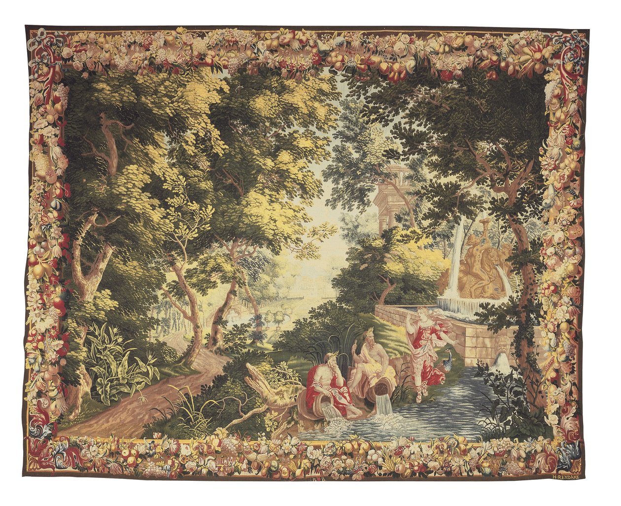 Egy brüsszeli mitológiai kárpit a Diana & Callisto sorozatából, c. 1680-1710 alkotó: Heinrich II Reydams