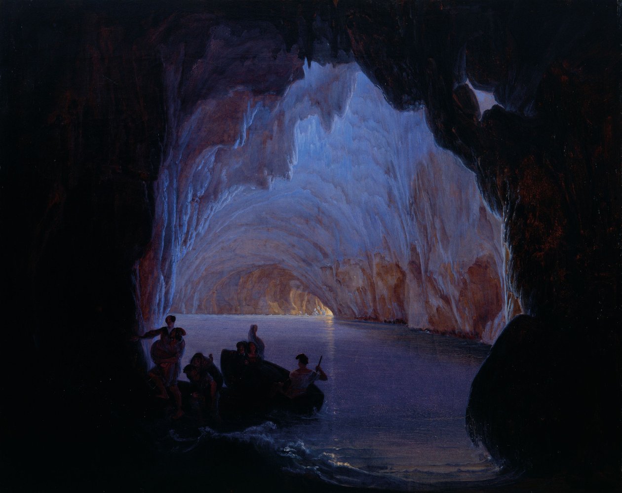 A Kék barlang Caprinál alkotó: Heinrich Jakob Fried