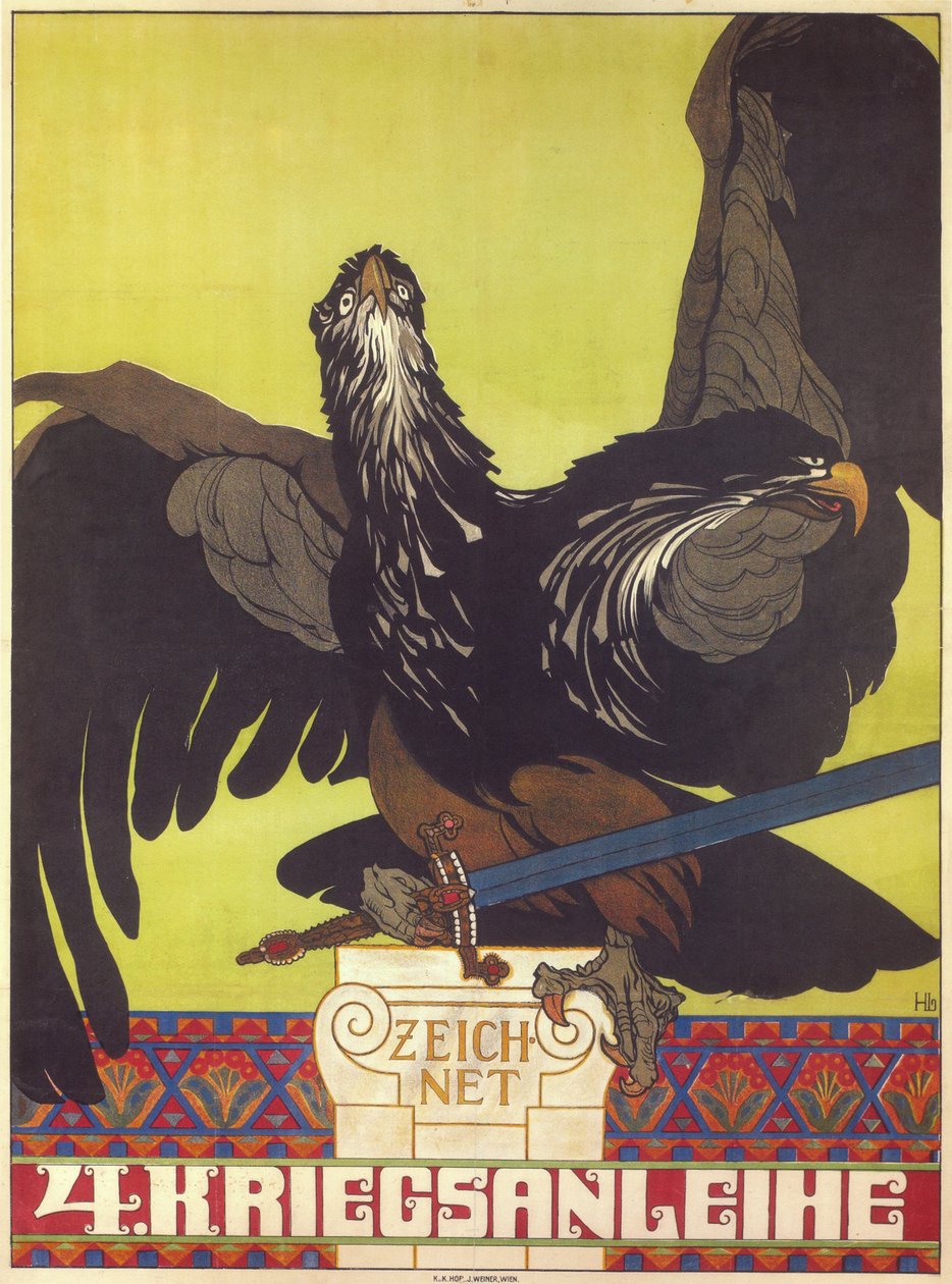 Negyedik háborús kölcsön előfizetése - Negyedik háborús kölcsön előfizetése - Lefler, Heinrich (1863-1919) - 1916 - Színes litográfia - Magángyűjtemény alkotó: Heinrich Lefler