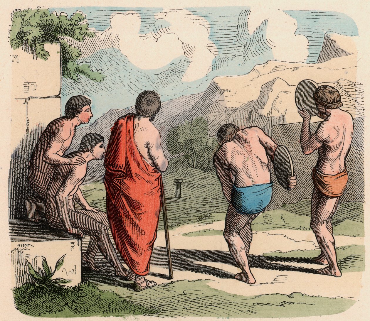 Az ókori Görögország: sport, korongvetés alkotó: Heinrich Leutemann