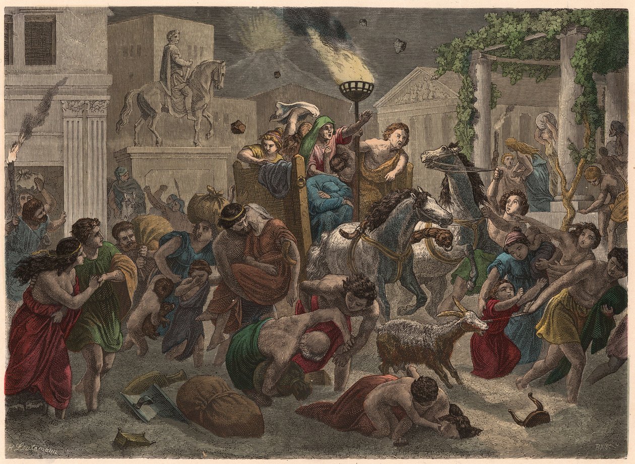 Az ókori Róma: A Vezúv kitörése, i.sz. 79 alkotó: Heinrich Leutemann
