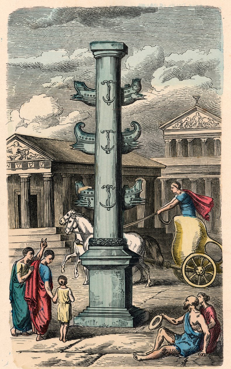 Az ókori Róma: Forum Romanum, a győzelem emlékére állított oszlop alkotó: Heinrich Leutemann