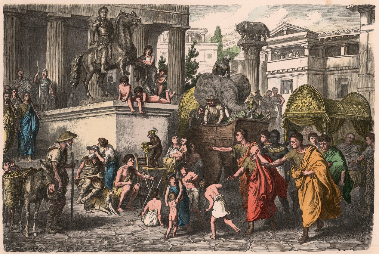 Ókori Róma: Utcai jelenet alkotó: Heinrich Leutemann
