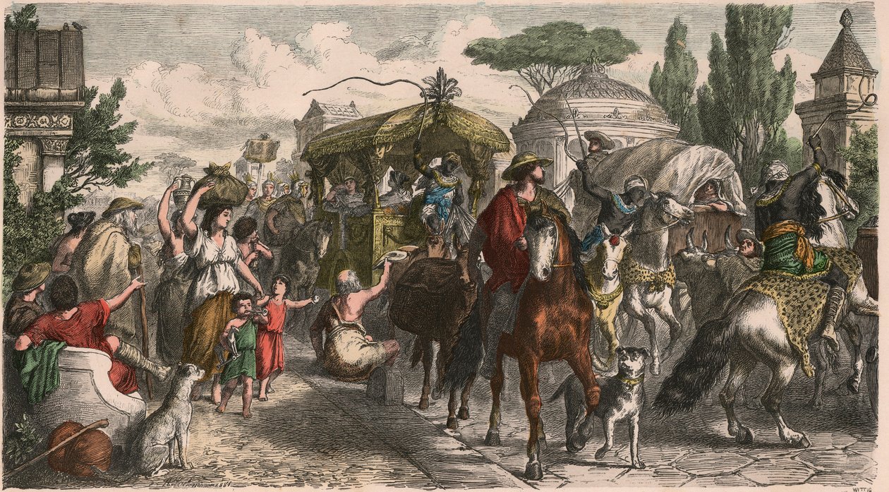 Az ókori Róma: Via Appia (Appian Way) a birodalmi korszakban alkotó: Heinrich Leutemann
