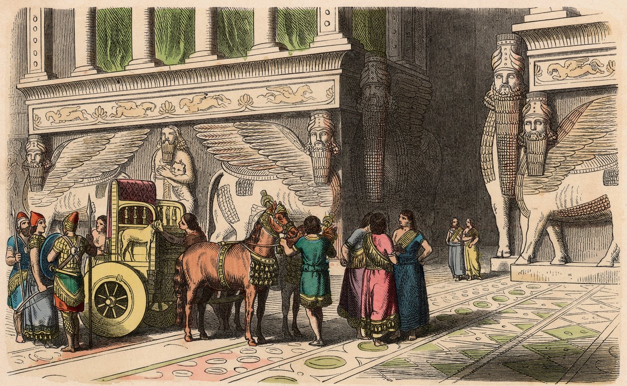 asszír: Palota-portál alkotó: Heinrich Leutemann
