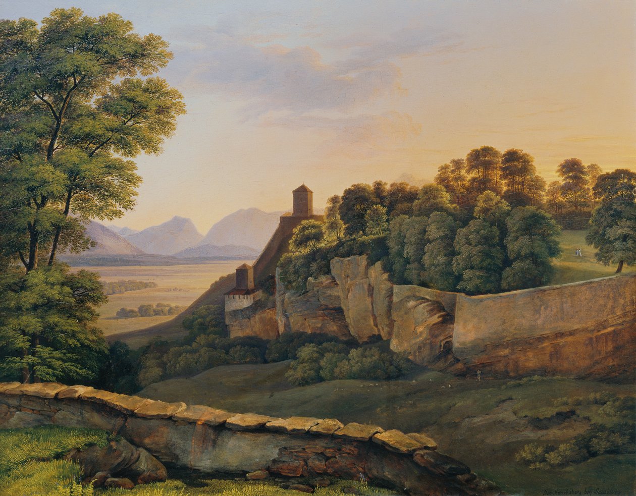 A Mönchsberg Salzburg mellett alkotó: Heinrich Reinhold