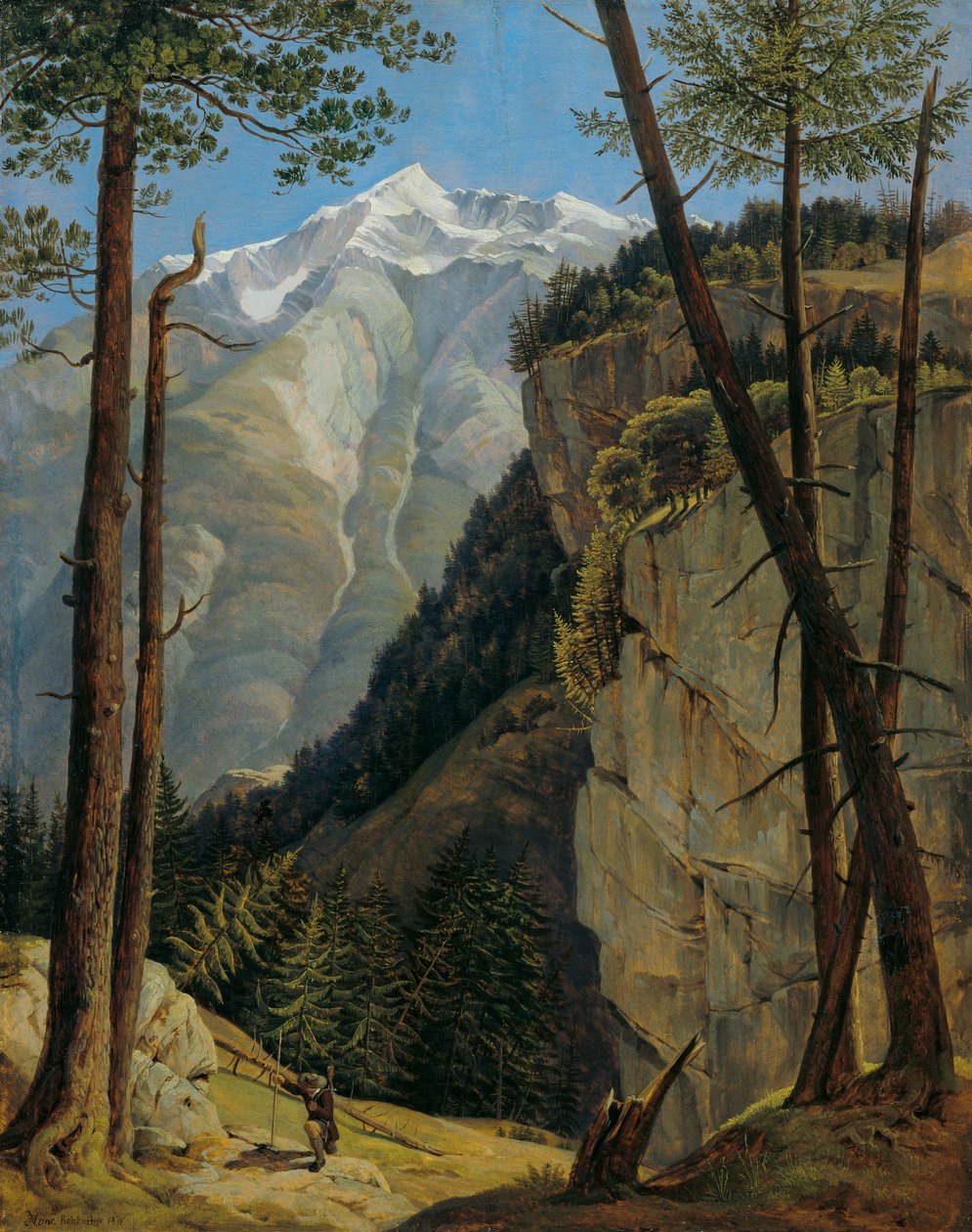 A Watzmann a Wimbachtalból alkotó: Heinrich Reinhold