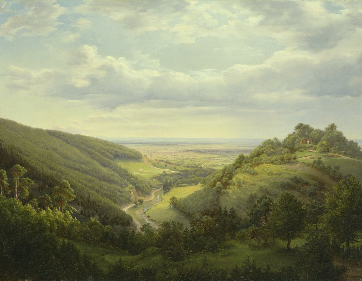 Kilátás a Szent-hegyre és a hegyi hágóra, 1846 alkotó: Heinrich Schilbach