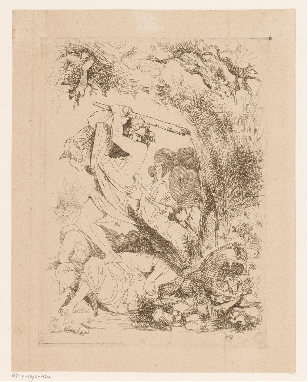 Sámson legyőzi a filiszteusokat harag (Ira) Deadly Sins and the Fall (sorozat címe) alkotó: Heinrich Vianden