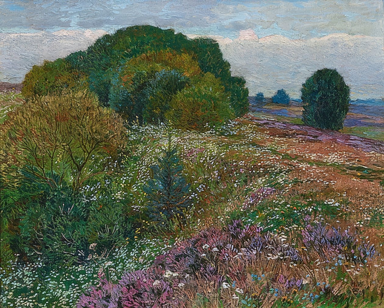 A hanga szélén (hanga táj I). 1909 alkotó: Heinrich Vogeler