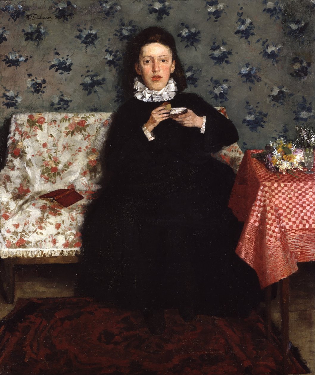 A kanapén, 1872 alkotó: Heinrich Wilhelm Trübner