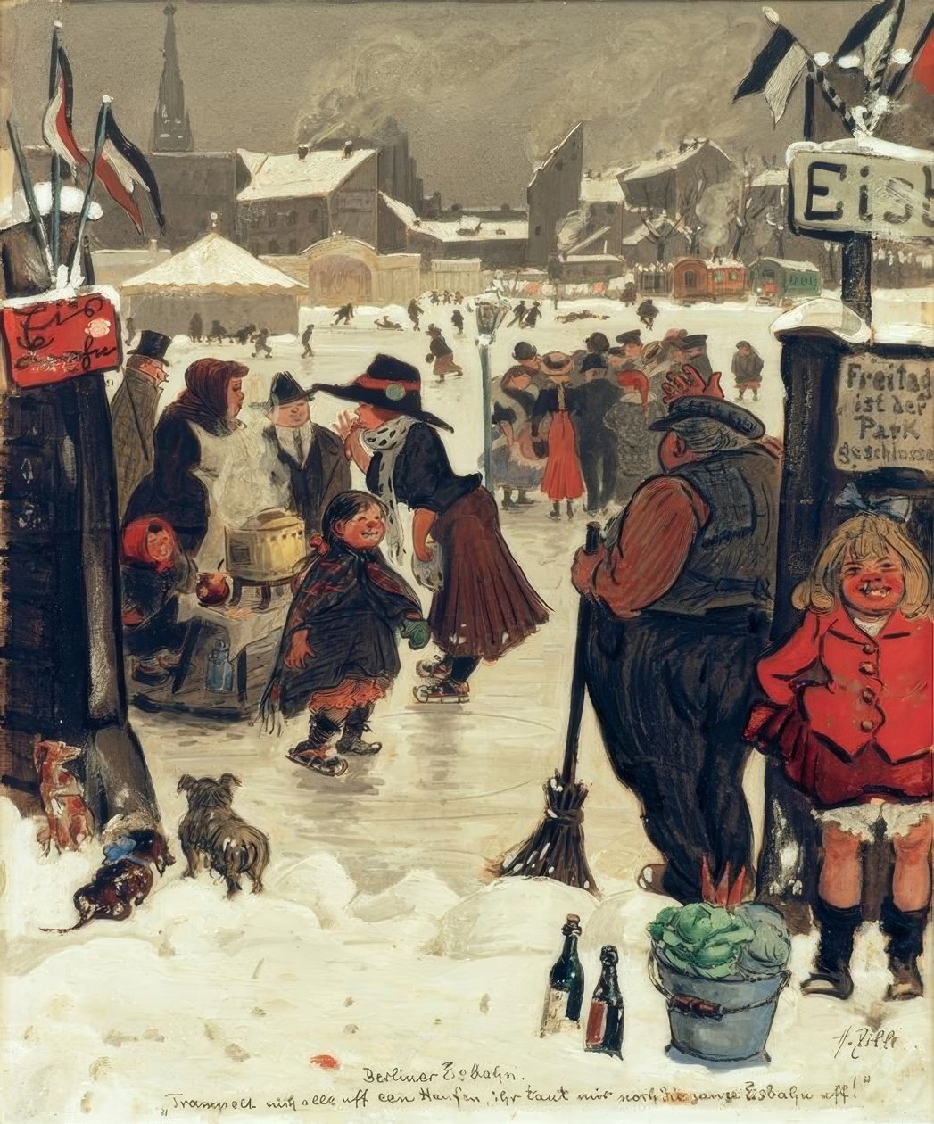 Berlini jégpálya alkotó: Heinrich Zille