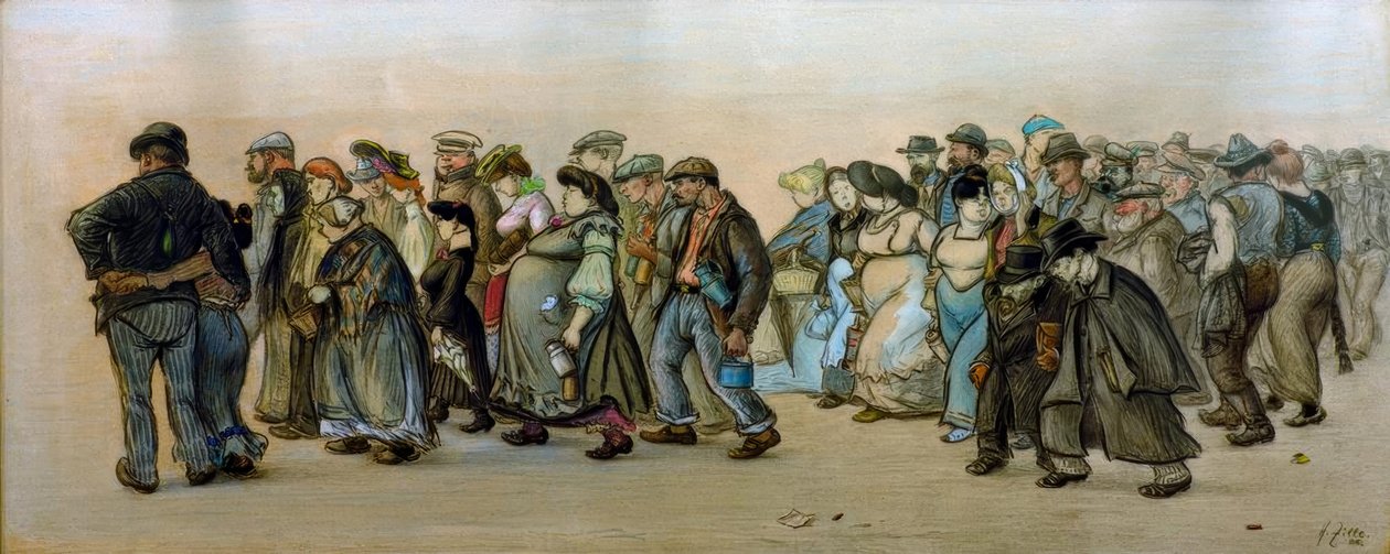 A spandaui munkásvonat alkotó: Heinrich Zille