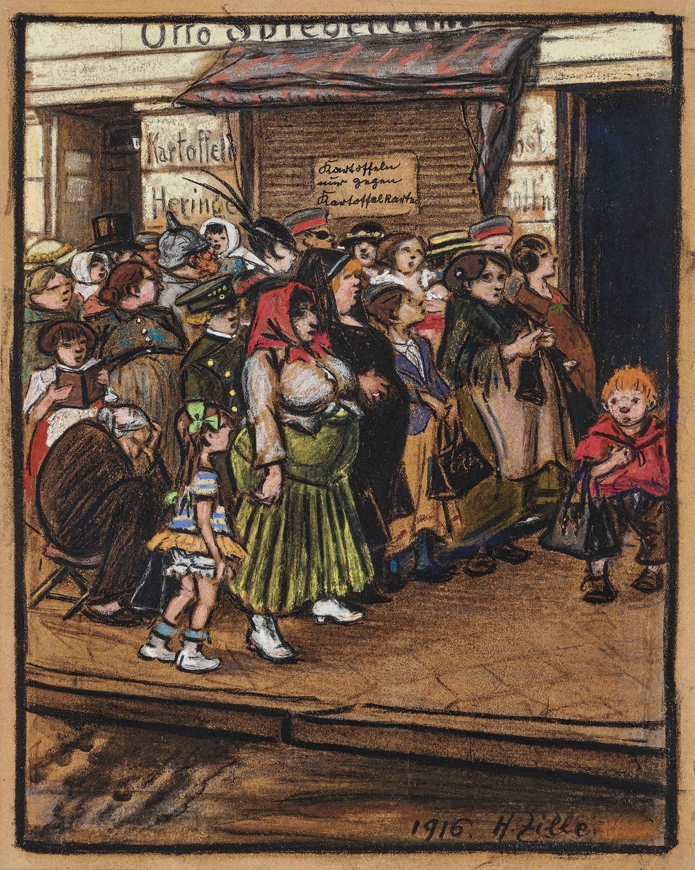 Burgonyasor, 1916. alkotó: Heinrich Zille