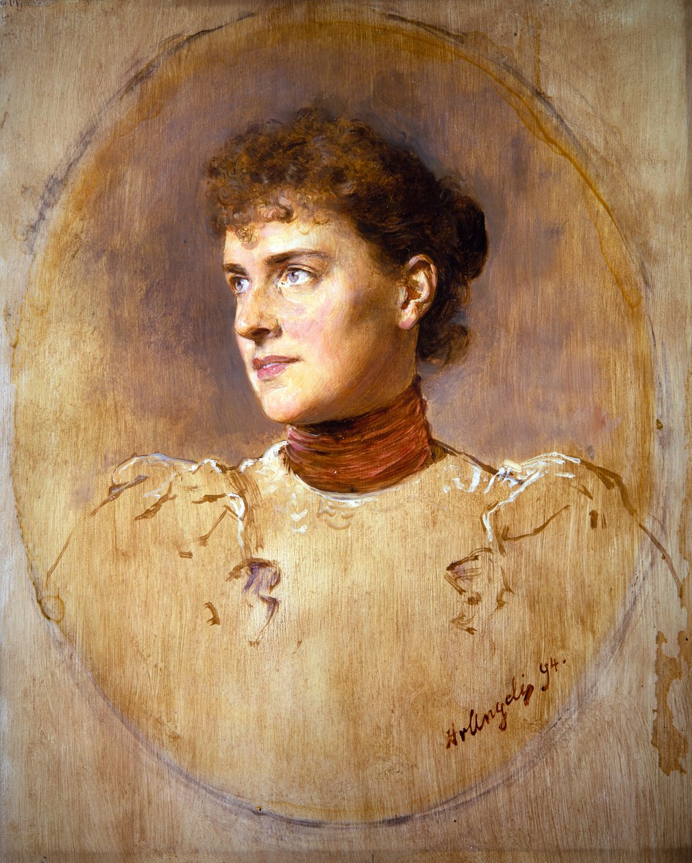 Egy fiatal nő portréja alkotó: Heinrich von Angeli