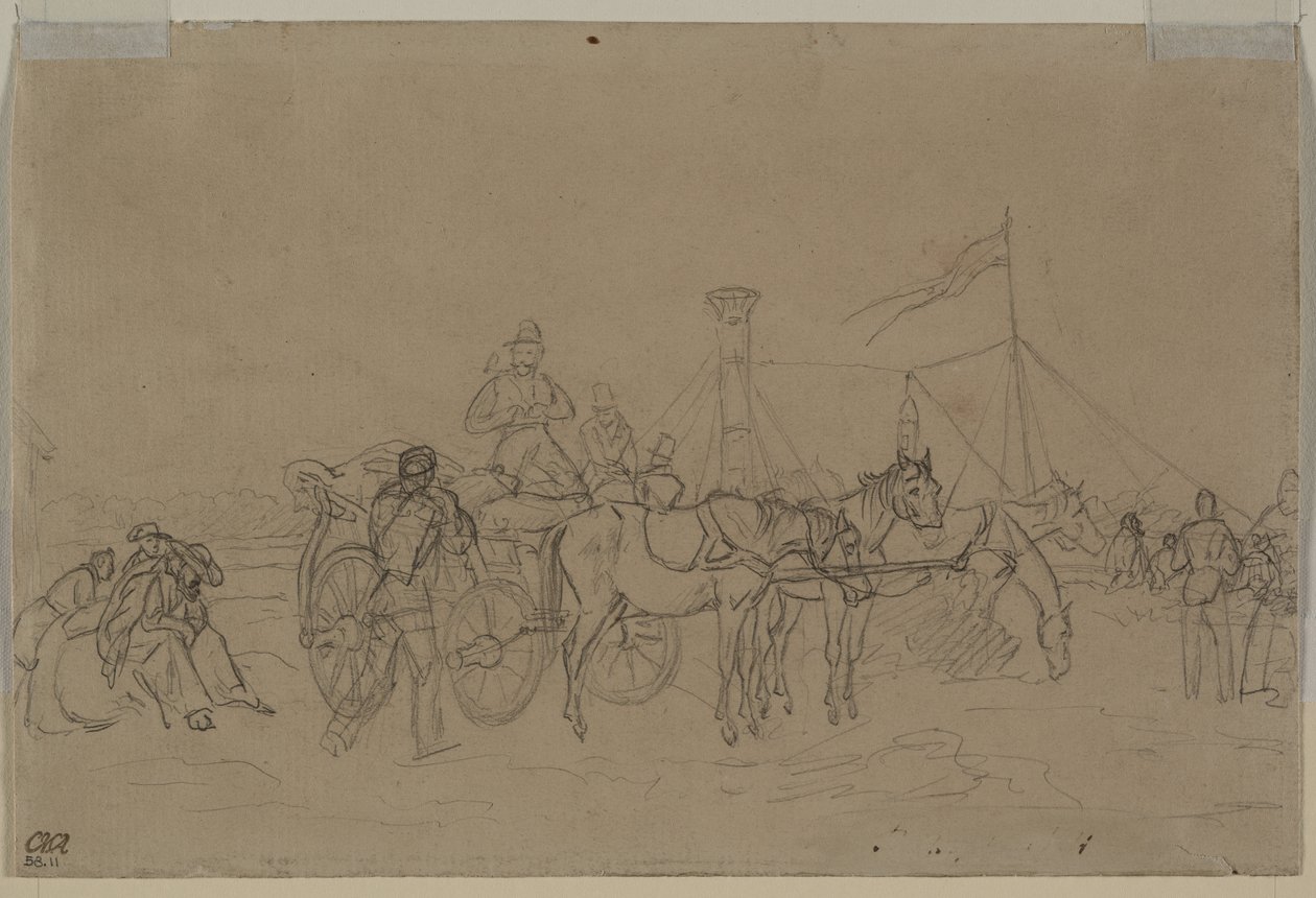Utasok a Rhine Steamer verso számára, 1800-as évek második vagy harmadik negyede. alkotó: Heinrich von Mayr