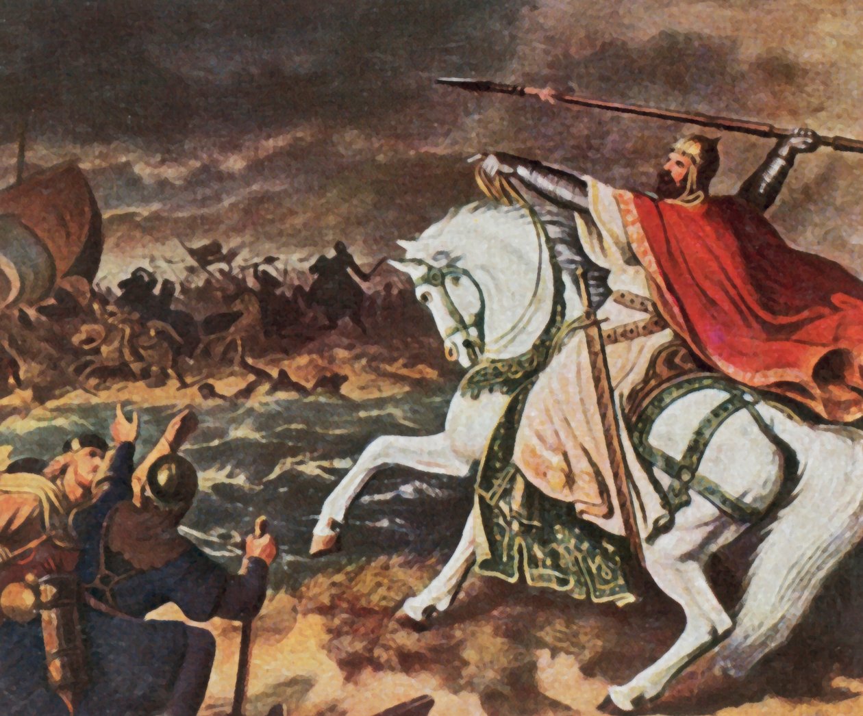 Nagy Ottó császár, 912-973 (nagyított színes litográfia) alkotó: Heinrich von Rustige