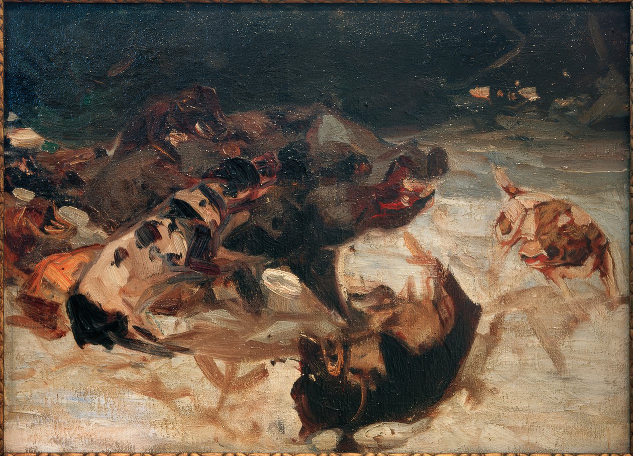 A disznóvadászat alkotó: Heinrich von Zügel