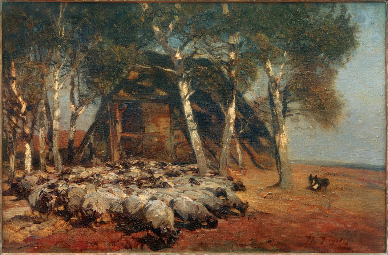 Schnucken csorda a Kobenen alkotó: Heinrich von Zügel