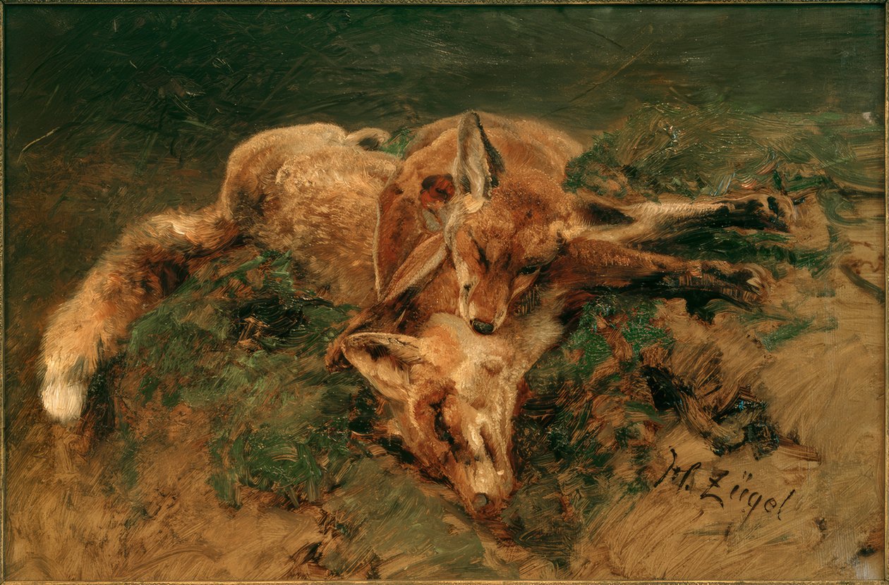 Két róka alkotó: Heinrich von Zügel