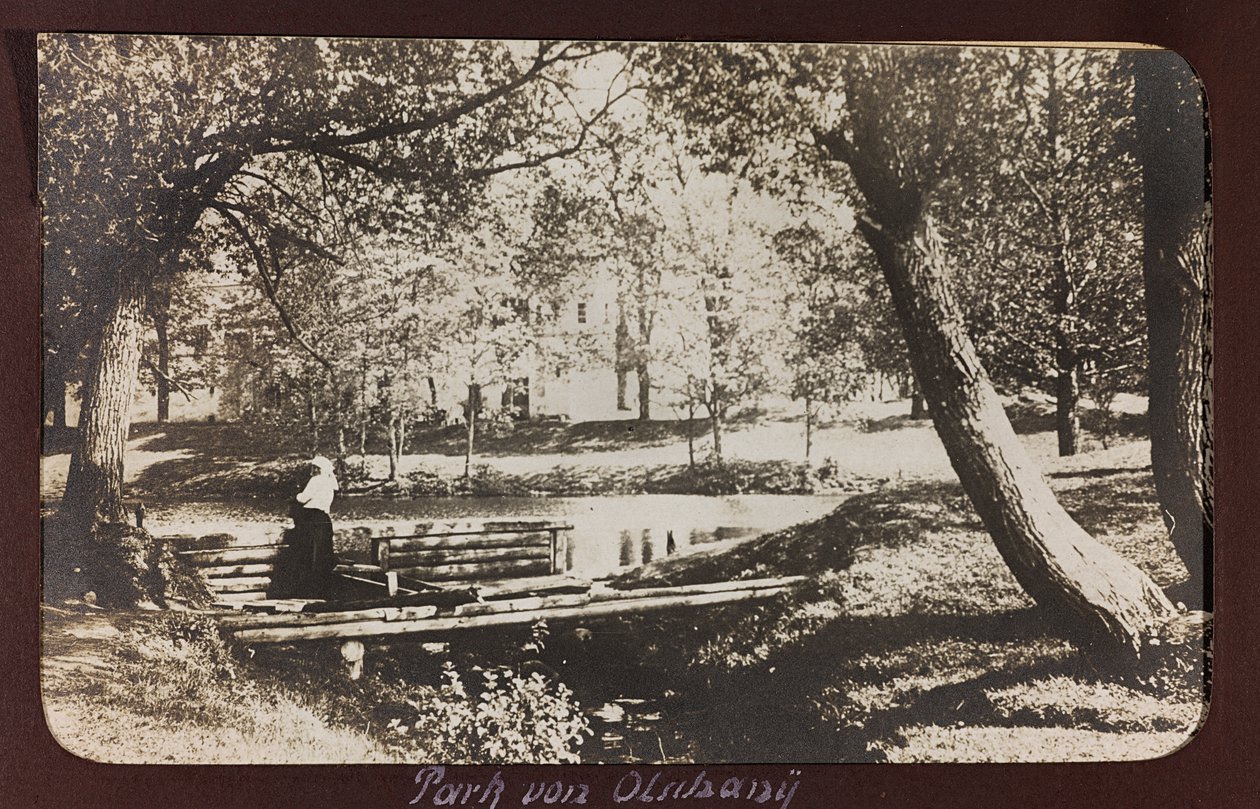 Első világháború: Ukrajna 1914-1916 között a német hadsereg inváziója idején. Egy park (f/w fotó) alkotó: Heldenfriedhof Dsessentniki (attr. to)
