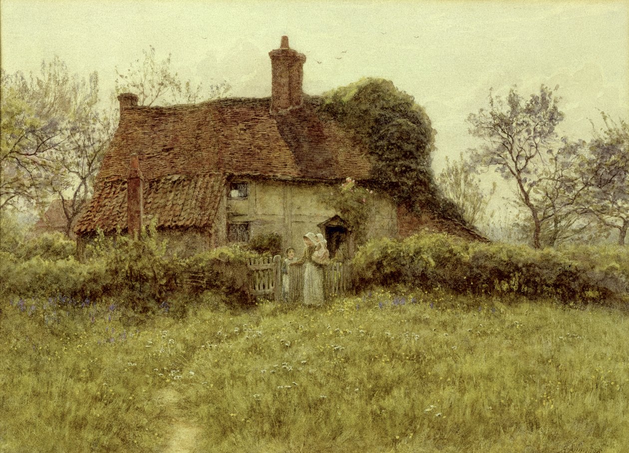 Egy kunyhó Pinnerben, Middlesexben alkotó: Helen Allingham