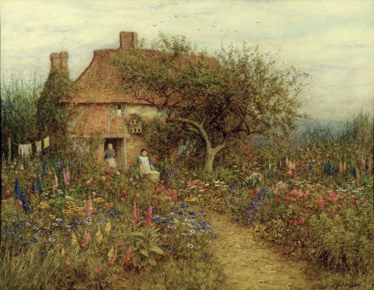 Egy kunyhó Brook közelében, Witley államban, Surrey államban alkotó: Helen Allingham