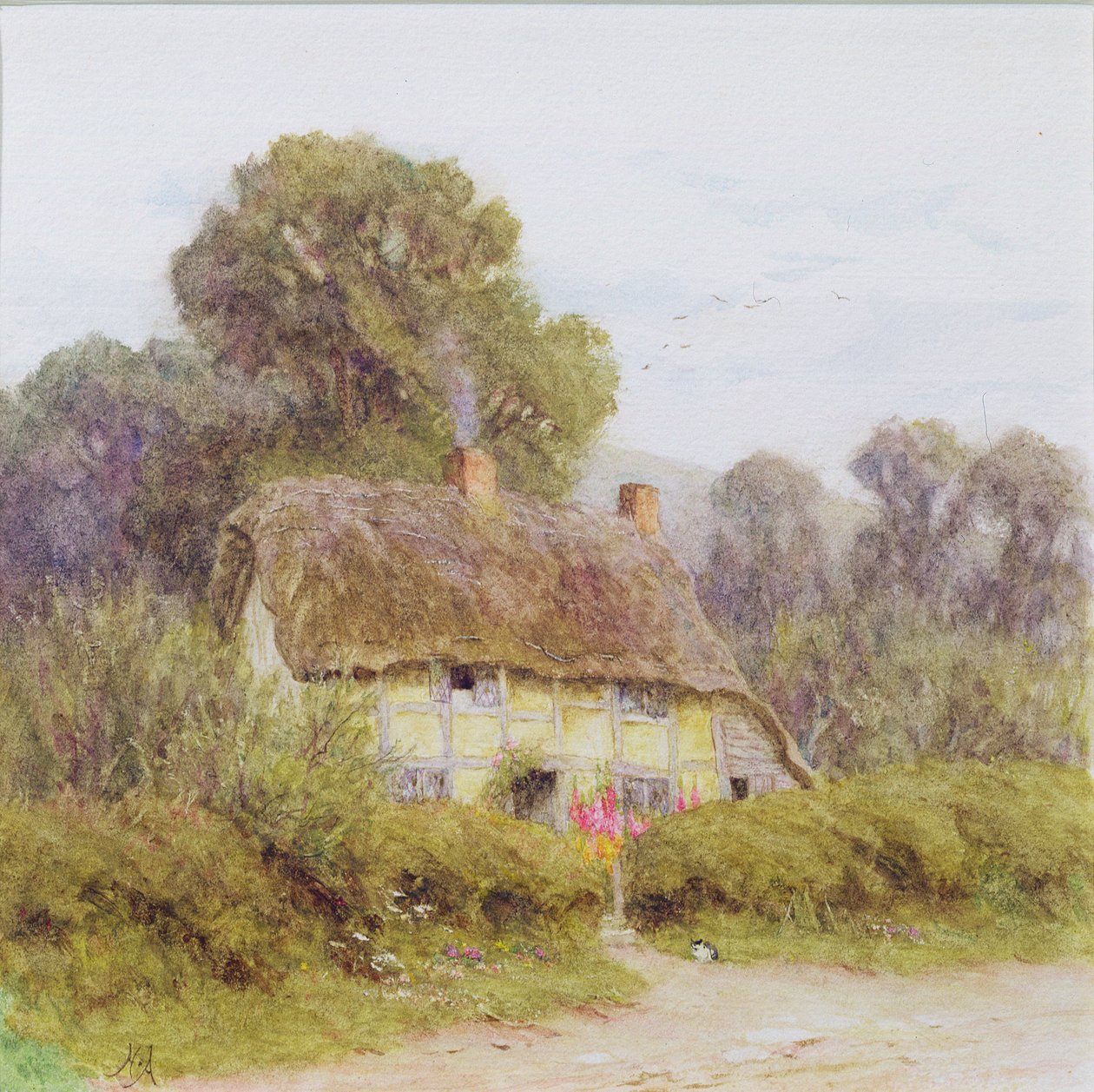 Vidéki kunyhó alkotó: Helen Allingham