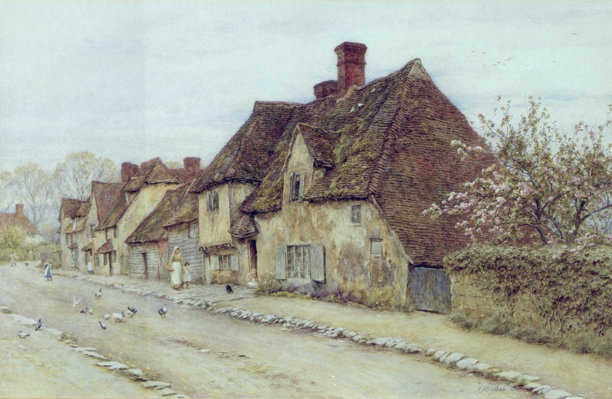 A Village Street, Kent alkotó: Helen Allingham