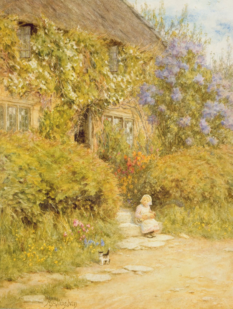 Egy házikó Crewkerne közelében alkotó: Helen Allingham
