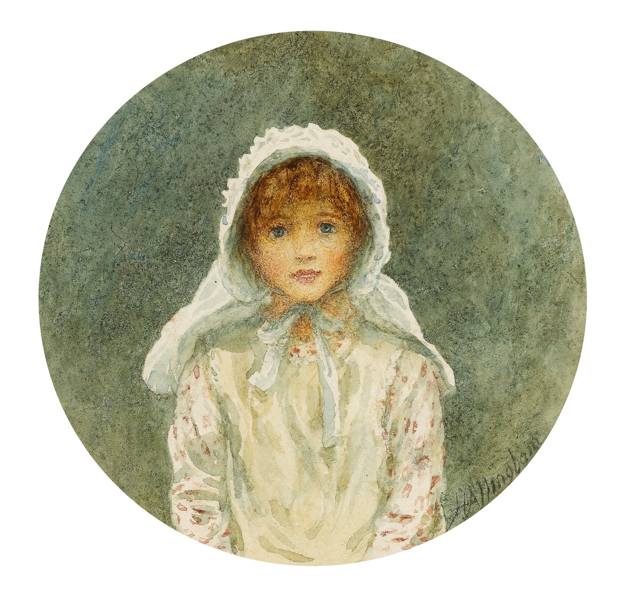Portré tanulmány Kittyről (wc papíron) alkotó: Helen Allingham