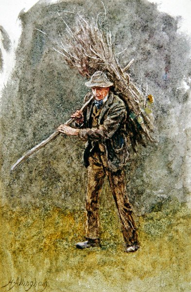 Egy köteg fa (akvarell papíron) alkotó: Helen Allingham